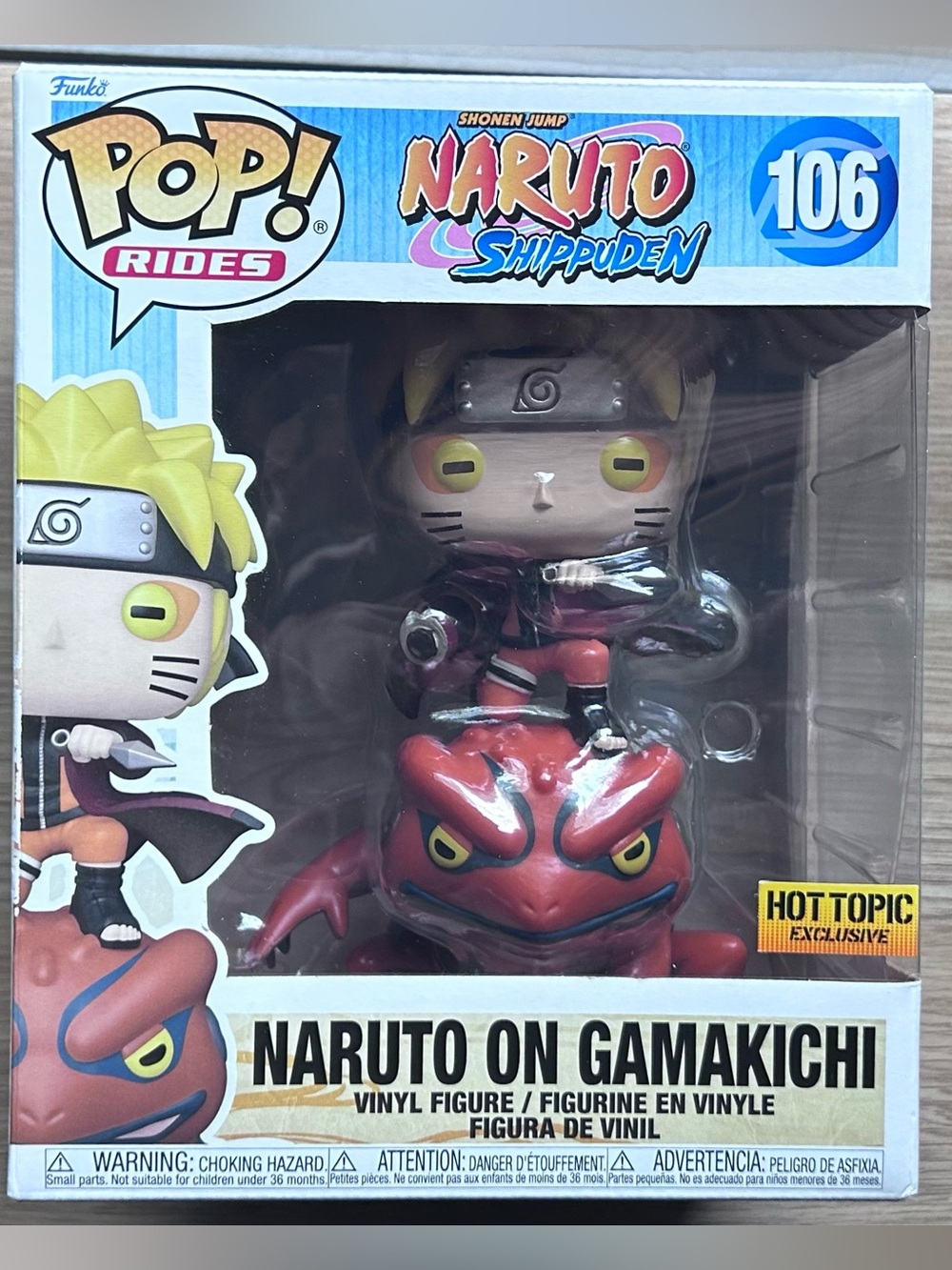 Funko Pop! Naruto on Gamakichi #106 (HOT TOPIC EXCLUSIVE)! 6inch
